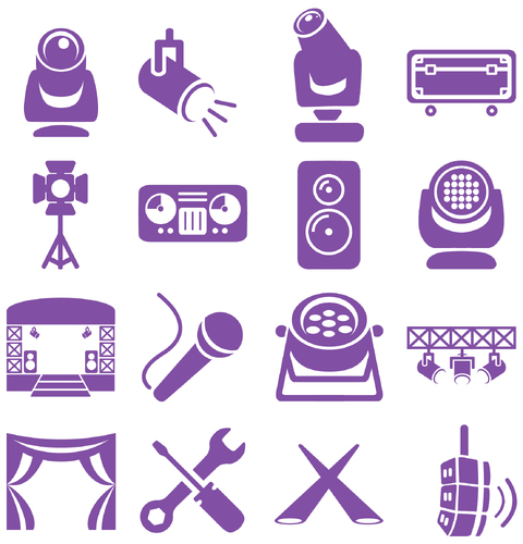 Icons für Veranstaltungstechnik Website