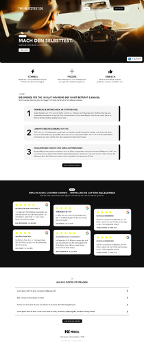  Landing Page für THC-Blitztest.de