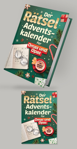 Buchcover für Rätsel-Adventskalender für Senioren